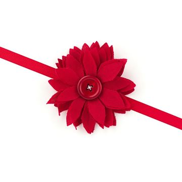 Picture of Red Homespun Flower MagnaTie™